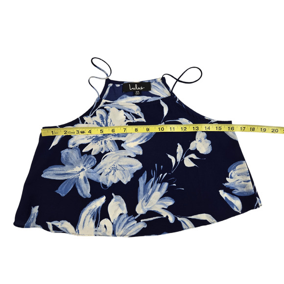Lulus Love for Lanai Tropical Resort Navy Blue Floral Print Two-Piece Maxi XS - Picture 4 of 8